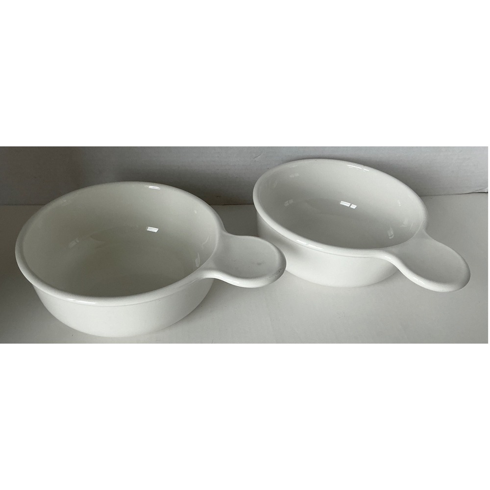 Corning Ware Vintage Grab It Bowls 15 oz White Pyroceram P-150-B Set of 2